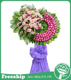Vòng Hoa Phúng Điếu – Tiễn Biệt Bình An - Mã: DHT-045 - Giá: 900.000đ