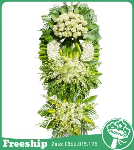 Vòng Hoa Kệ Đứng 3 Tầng – Tiễn Biệt - Mã: DHT-073 - Giá: 1.900.000đ