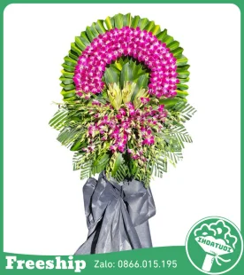 Vòng Hoa Viếng Người Già Giá Rẻ - Mã: DHT-074 - Giá: 800.000đ