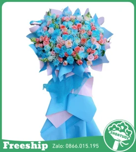 Kệ Hoa Khai Trương Tông Xanh – Bền Vững Phát Triển - Mã: DHT-115 - Giá: 10.000.000đ