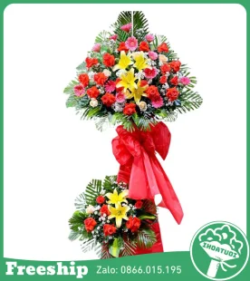 Kệ Hoa Khai Trương Giá Rẻ 2 Tầng - Mã: DHT-124 - Giá: 900.000đ