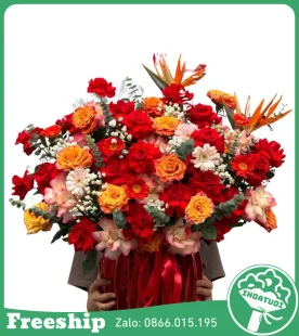 Giỏ Hoa Chúc Mừng May Mắn - Mã: DHT-139 - Giá: 750.000đ