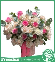 Giỏ Hoa Dễ Thương Chúc Mừng