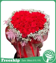 Giỏ Hoa Trái Tim Mừng Kỉ Niệm