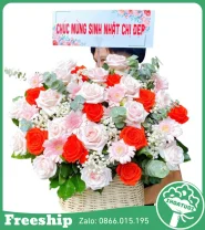 Lẵng Hoa Mừng Dễ Thương