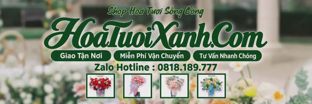 Ảnh bìa Tiệm Hoa Tươi Tại Sông Công, Dịch Vụ Đặt Hoa Trực Tuyến