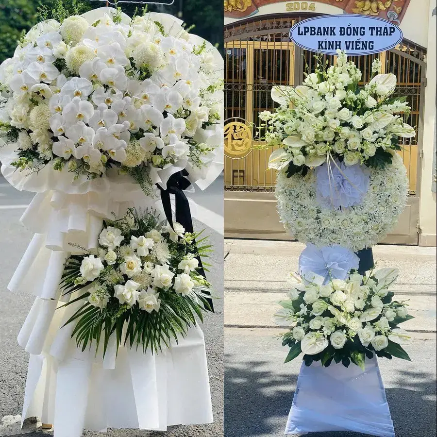 Vòng hoa đám tang tại An Bình, Vĩnh Long