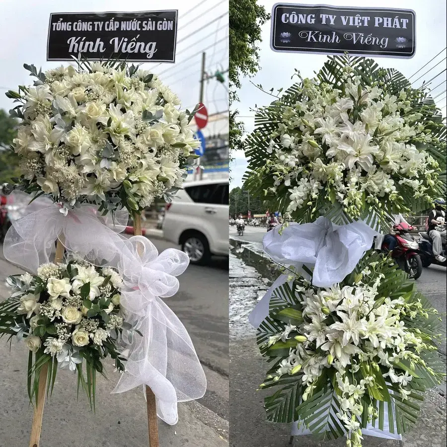 Kệ hoa chia buồn tại An Bình, Vĩnh Long