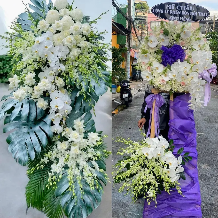 Kệ hoa chia buồn tại An Châu, Nghệ An