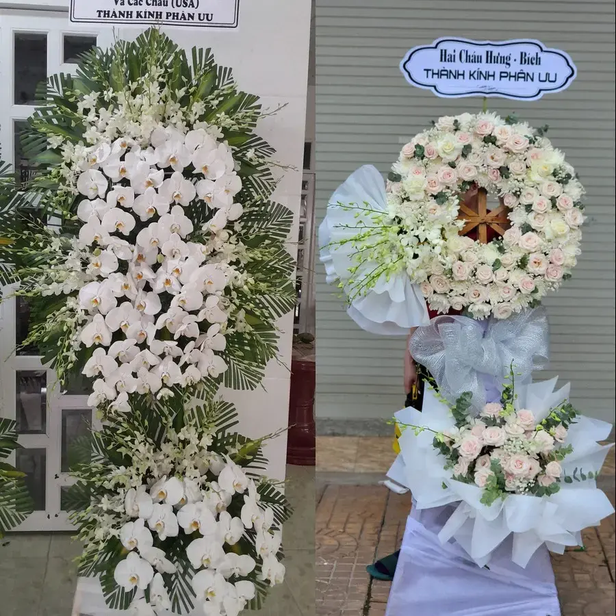 Đặt vòng hoa đám tang An Hội Tây theo thông tin lễ