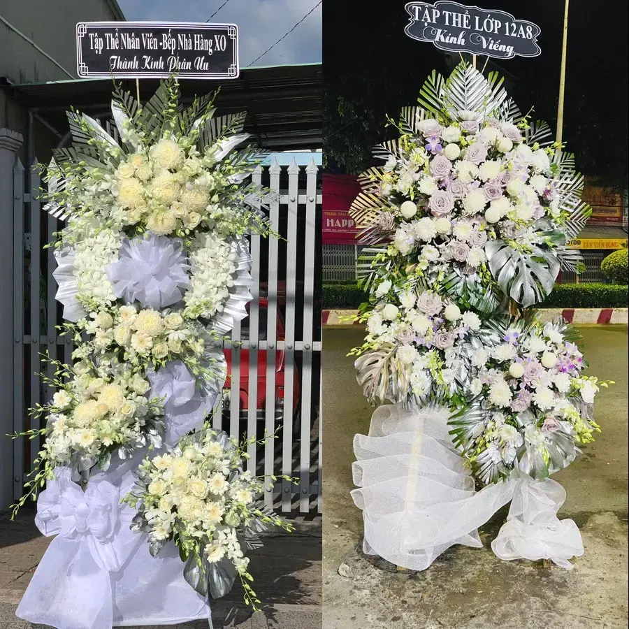 Kệ hoa chia buồn tại An Hữu