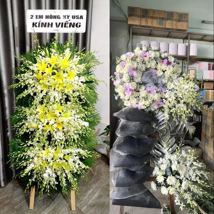 Kệ hoa chia buồn tại An Khê, Gia Lai