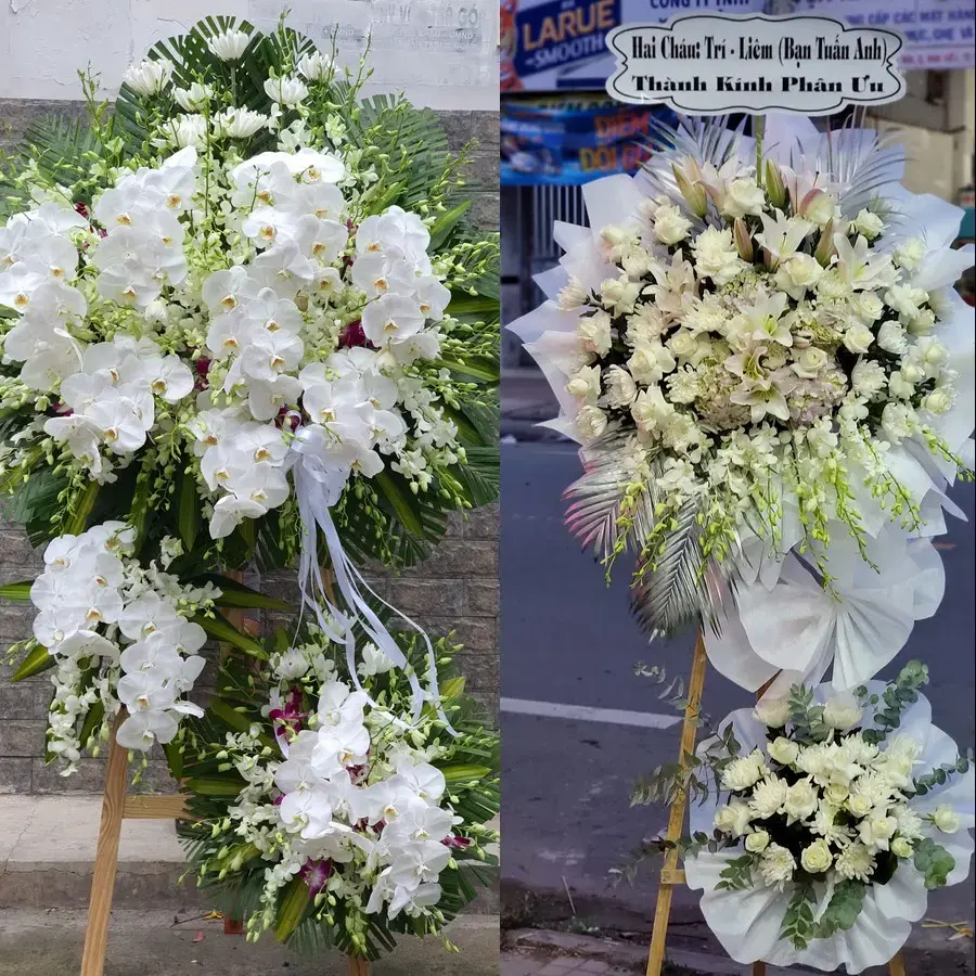 Kệ hoa chia buồn tại An Nhơn Bắc