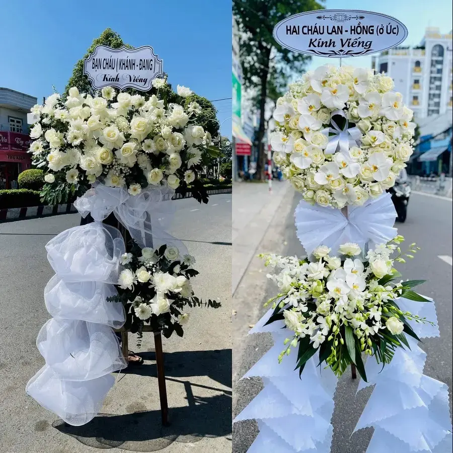 Vòng hoa đám tang tại An Nhơn, Gia Lai