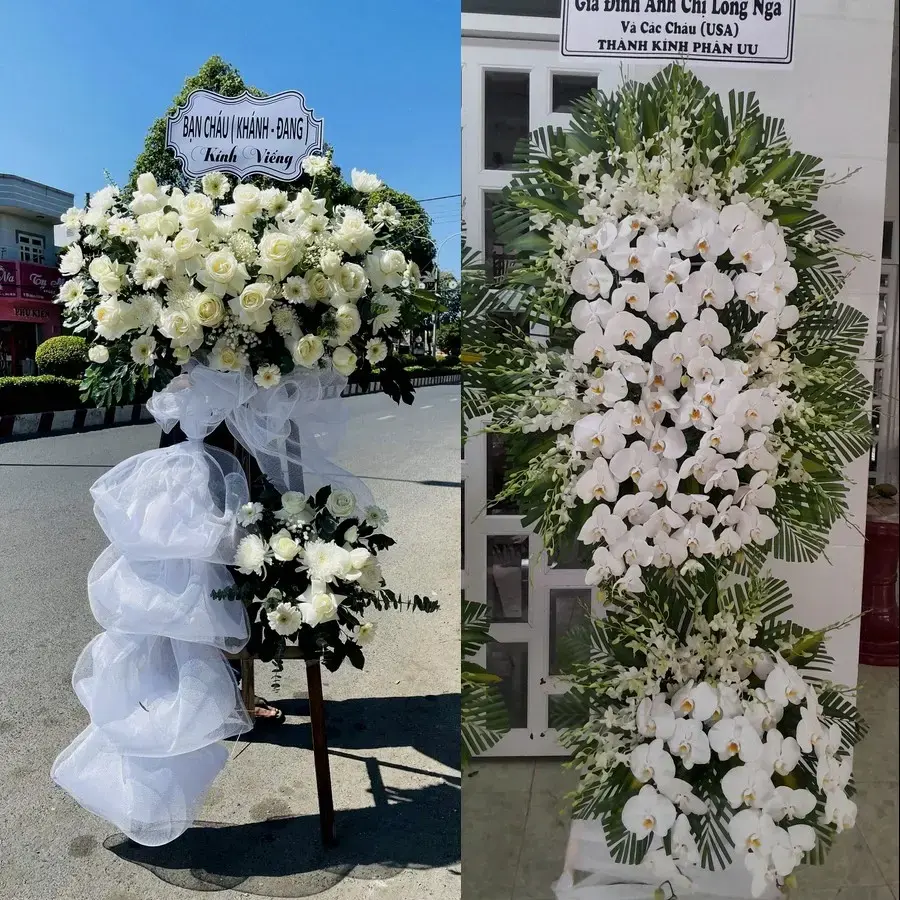 Vòng hoa đám tang tại An Phú, Hải Phòng