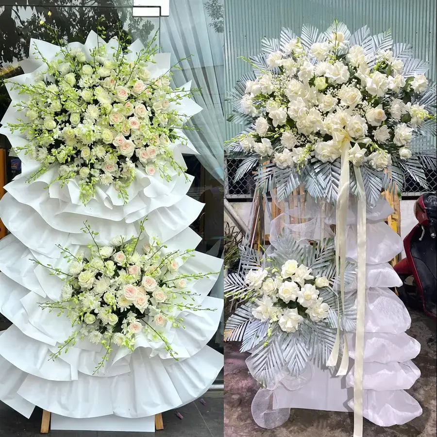 Kệ hoa chia buồn tại Bản Nguyên