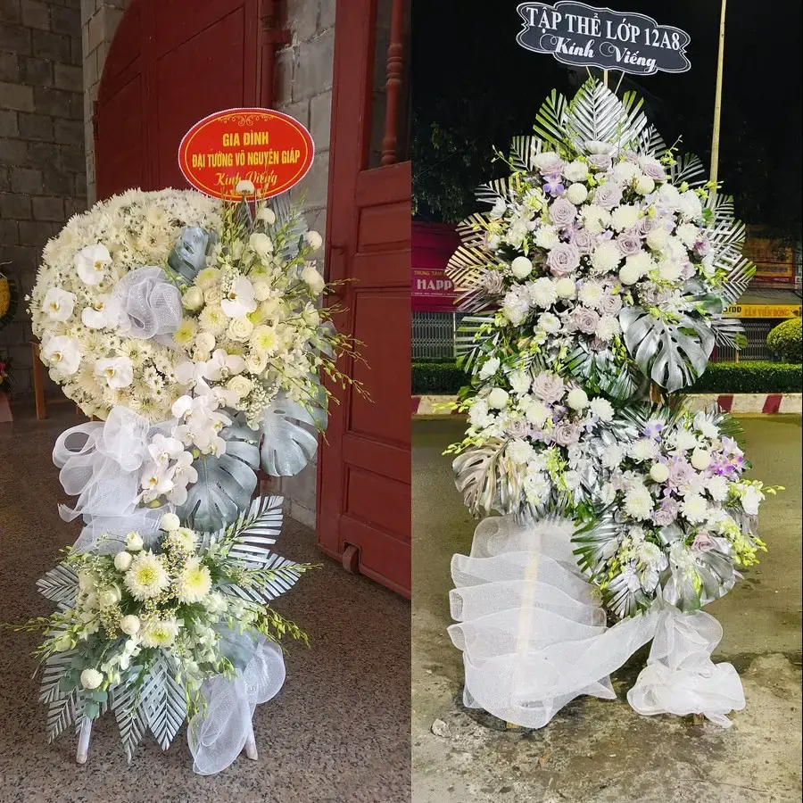 Vòng hoa đám tang tại Bảo An