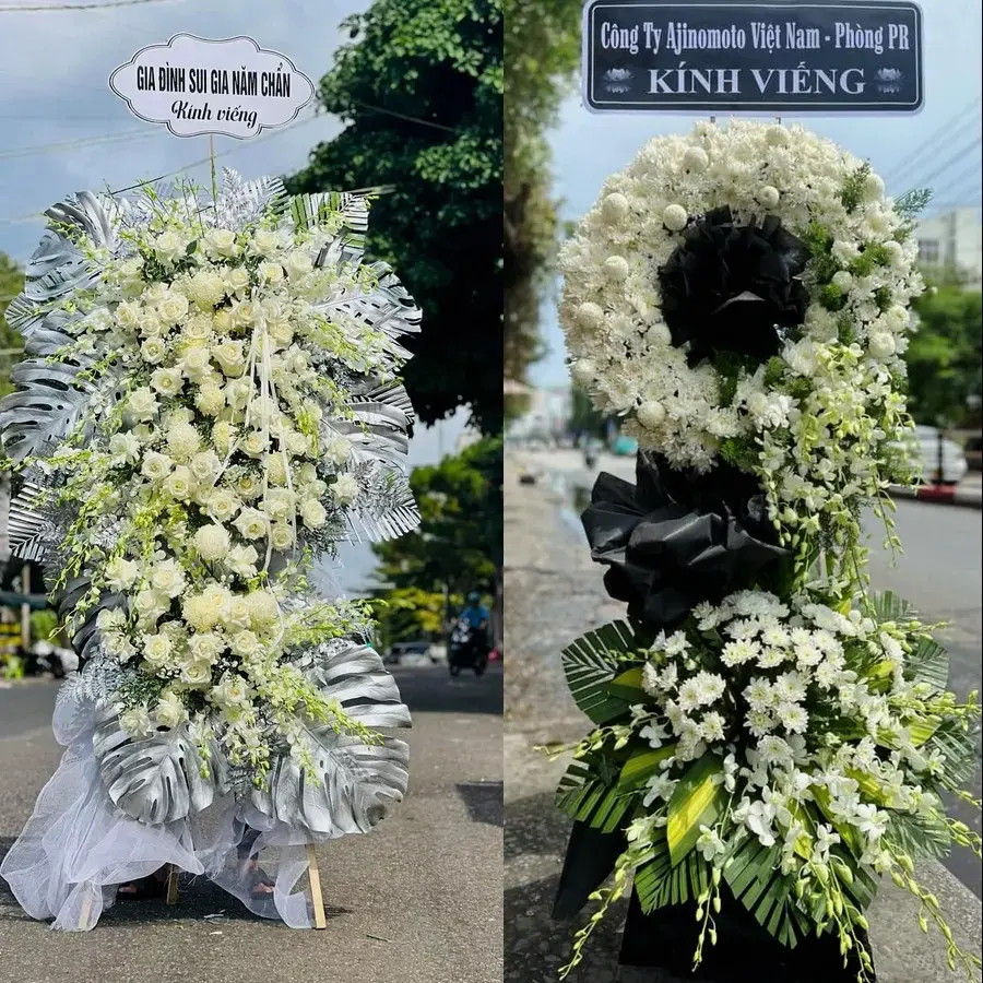 Kệ hoa chia buồn tại Bến Tre