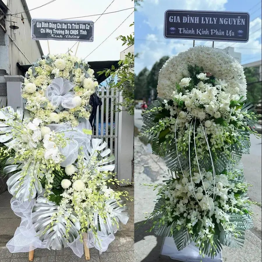 Kệ hoa chia buồn tại Bỉm Sơn
