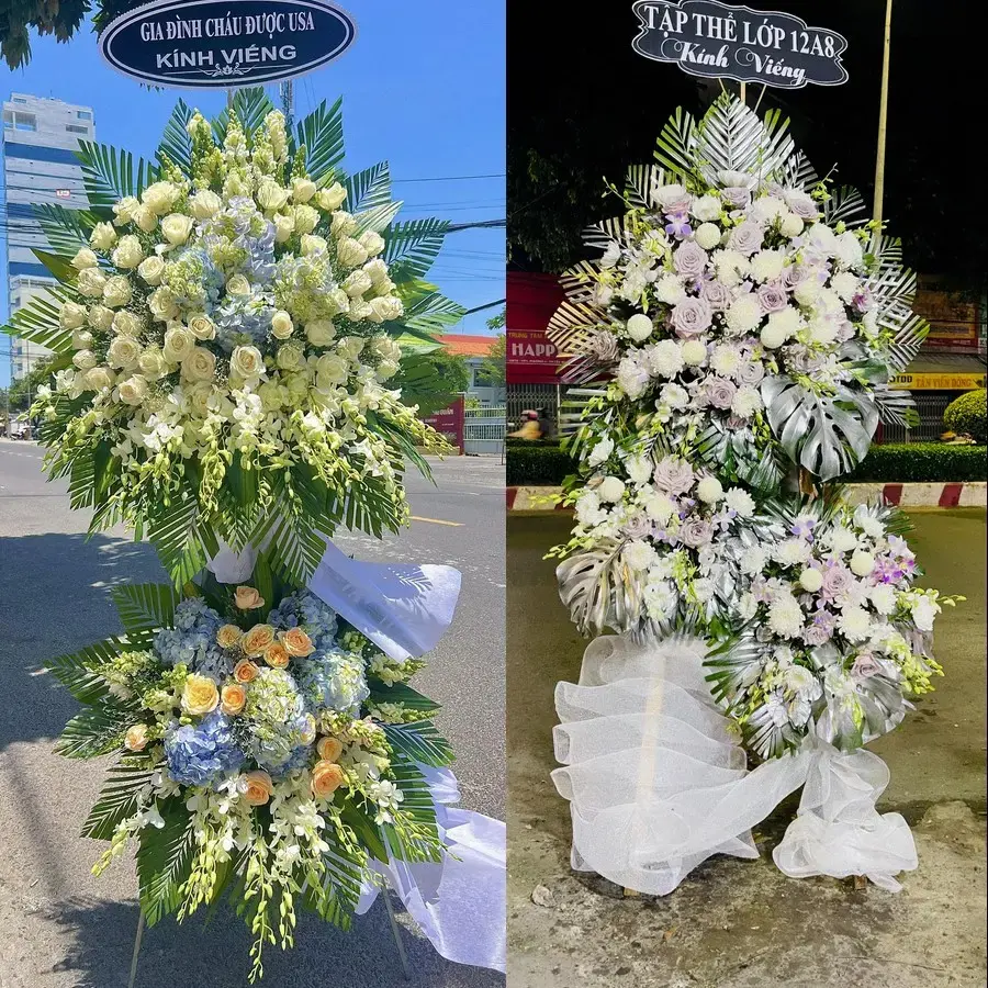 Kệ hoa chia buồn tại Bình An
