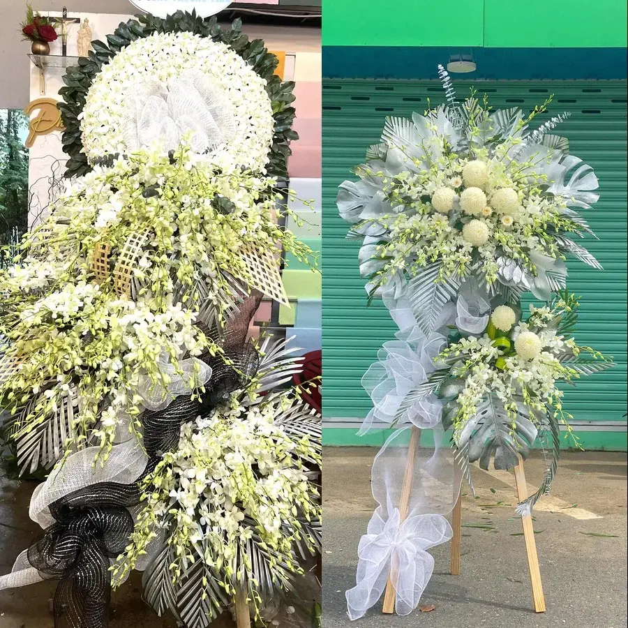 Kệ hoa chia buồn tại Bình Cơ