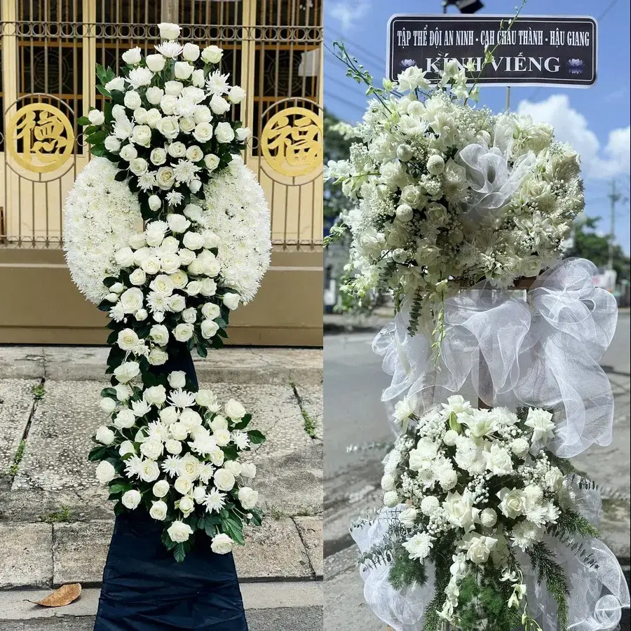 Kệ hoa chia buồn tại Bình Định