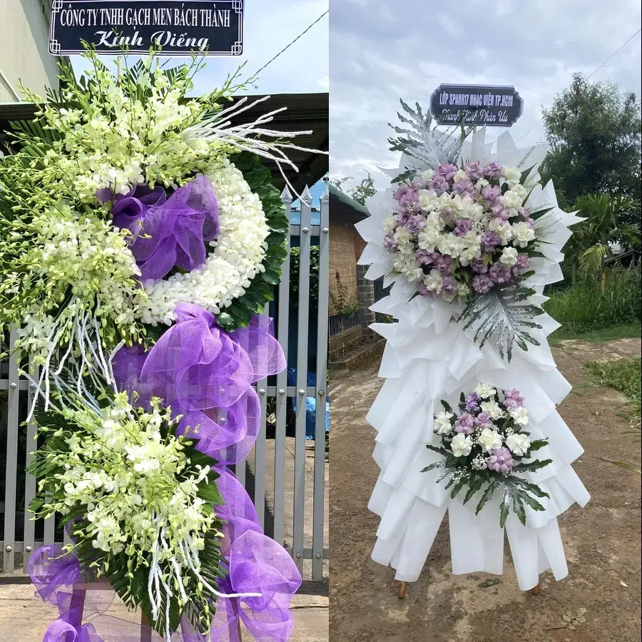 Kệ hoa chia buồn tại Bình Giang