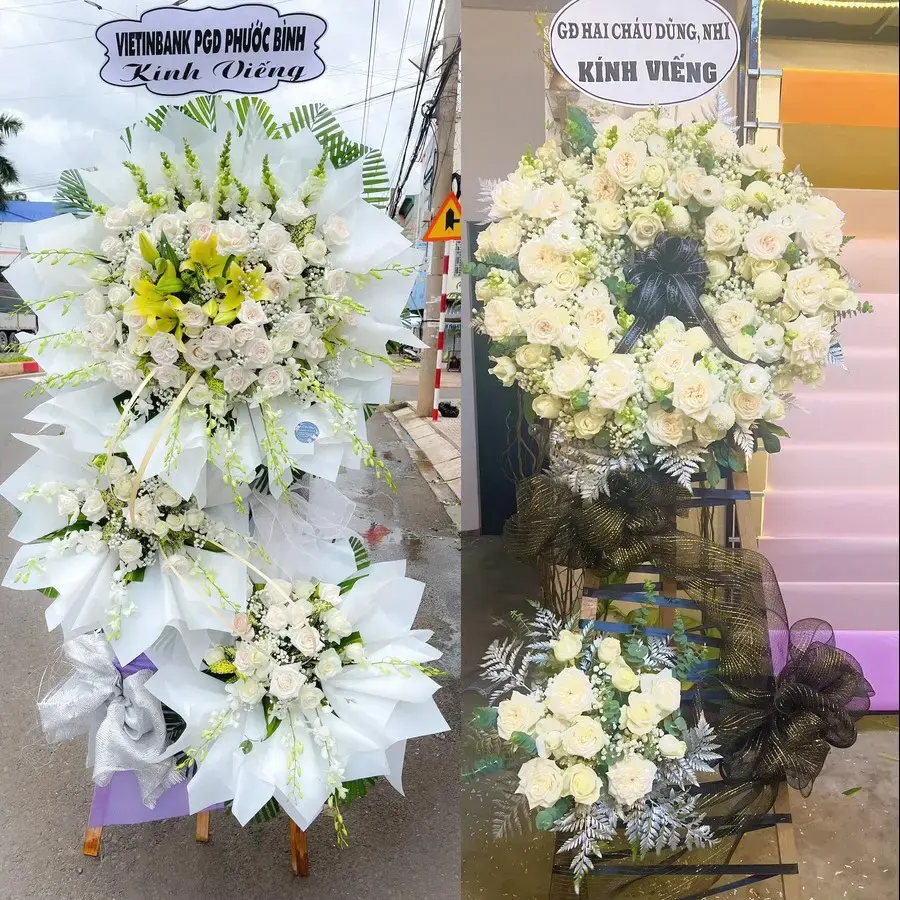 Kệ hoa chia buồn tại Bình Kiến