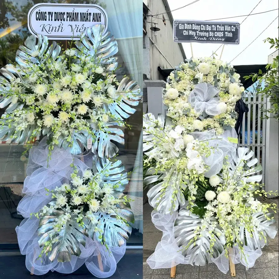 Vòng hoa đám tang tại Bình Long