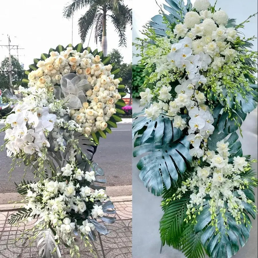 Kệ hoa chia buồn tại Bình Lục