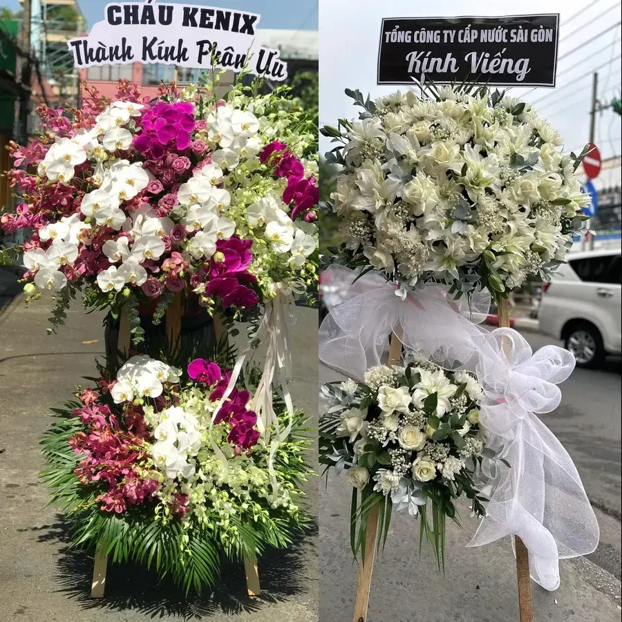 Kệ hoa chia buồn tại Bình Minh, Vĩnh Long