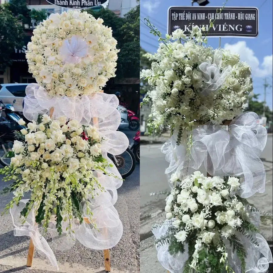 Hoa viếng giao theo địa chỉ tại Bình Minh
