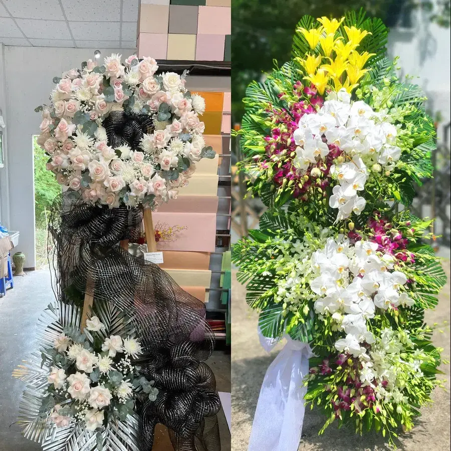 Vòng hoa đám tang tại Bình Nguyên