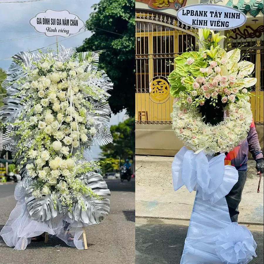 Kệ hoa chia buồn tại Bình Sơn