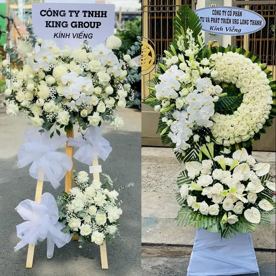 Vòng hoa đám tang tại Bình Thạnh Đông