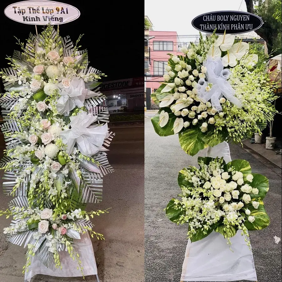 Hoa viếng giao theo địa chỉ tại Bình Thới