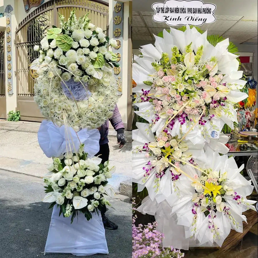 Kệ hoa chia buồn tại Bình Thuận