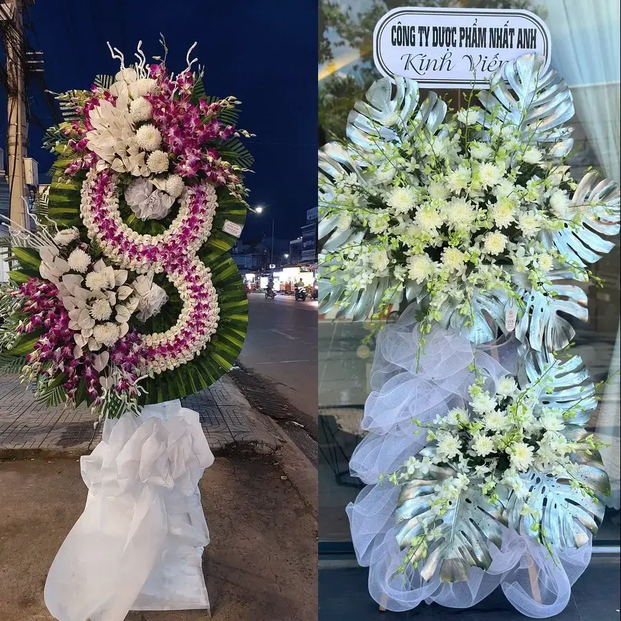 Kệ hoa chia buồn tại Bình Trưng, Đồng Tháp