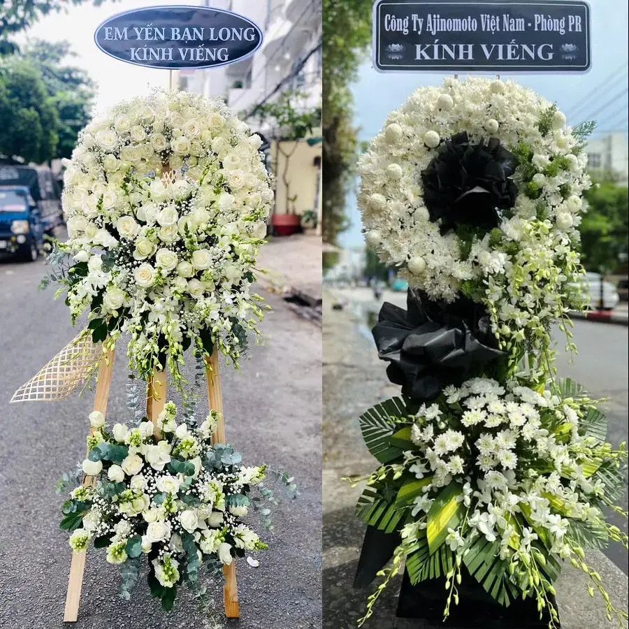 Đặt vòng hoa đám tang Cái Khế theo thông tin lễ
