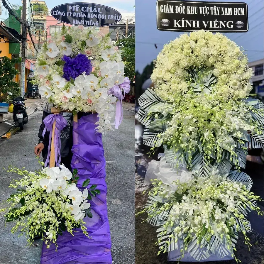 Kệ hoa chia buồn tại Cẩm Giang, Hải Phòng