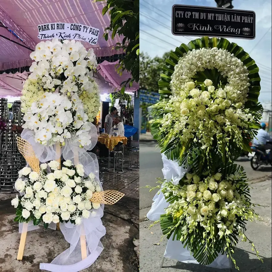 Đặt vòng hoa đám tang Cẩm Lệ theo thông tin lễ