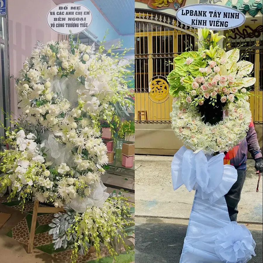 Kệ hoa chia buồn tại Cẩm Thành