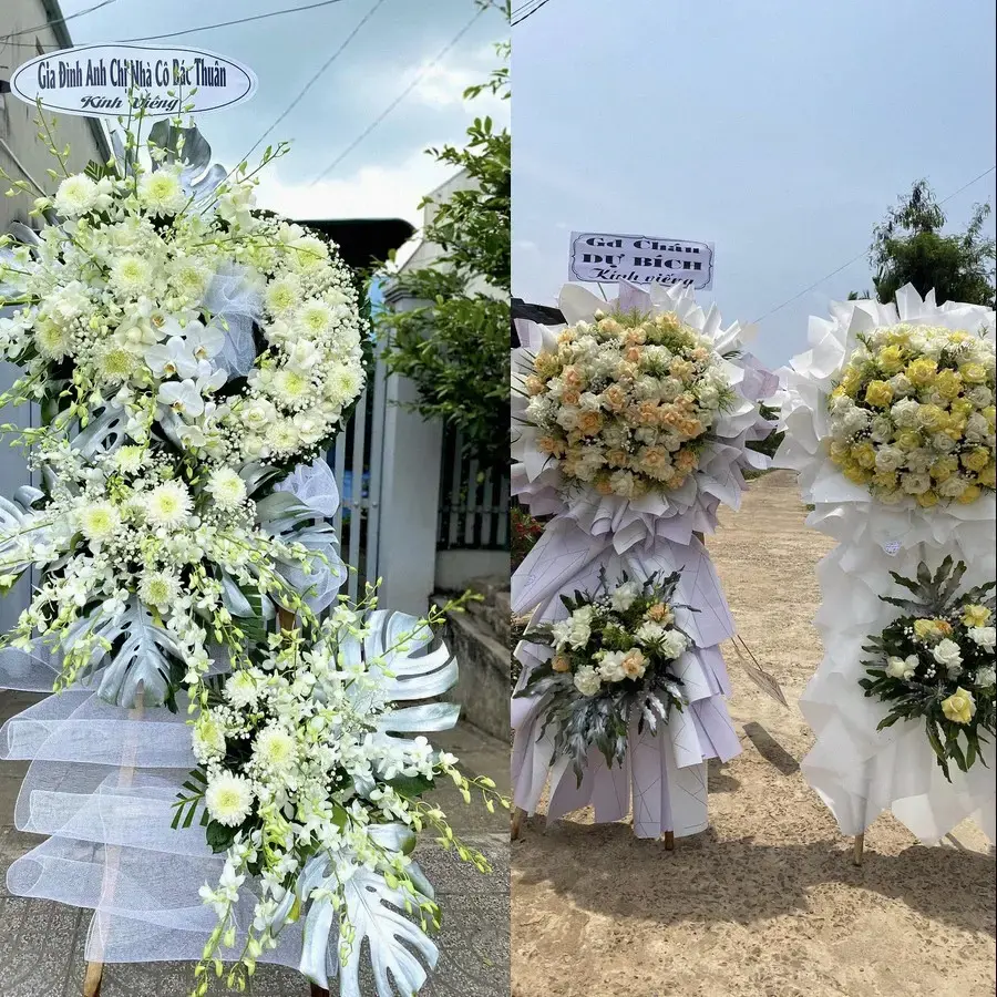 Kệ hoa chia buồn tại Càng Long