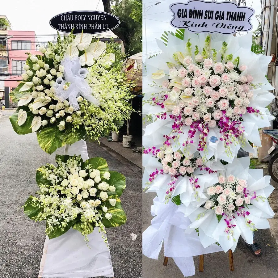 Hoa viếng đám tang giao tại Chánh Hưng