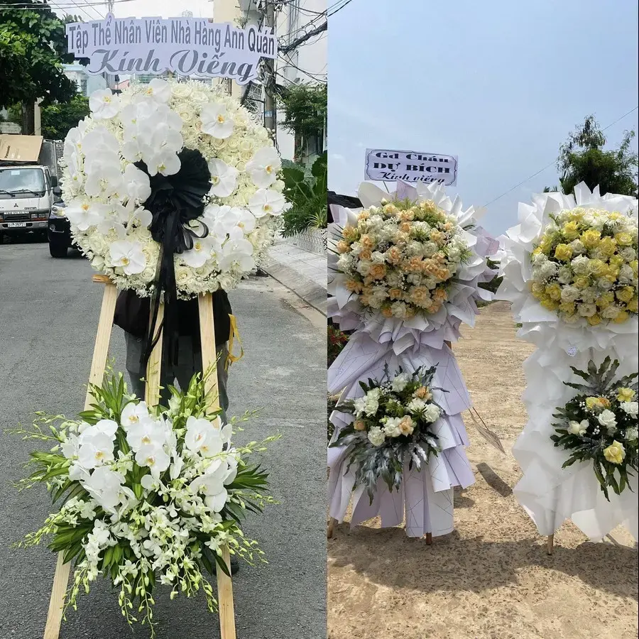 Kệ hoa chia buồn tại Châu Ninh