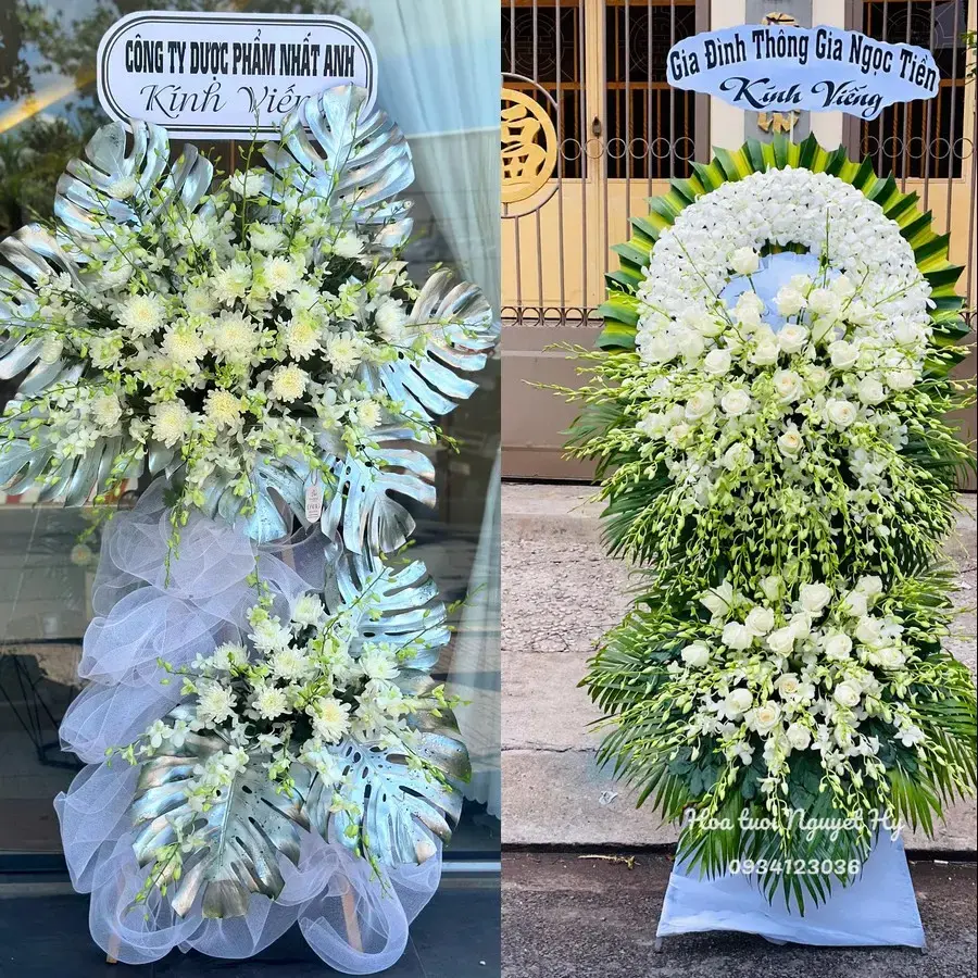 Kệ hoa chia buồn tại Châu Phong