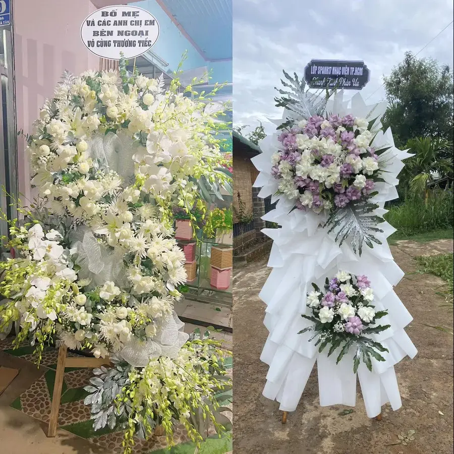Kệ hoa chia buồn tại Châu Sơn