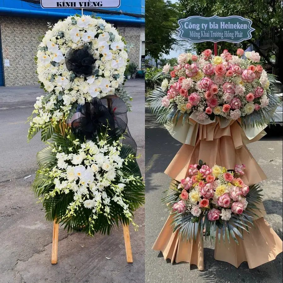 Kệ hoa chia buồn tại Châu Thành, Tây Ninh