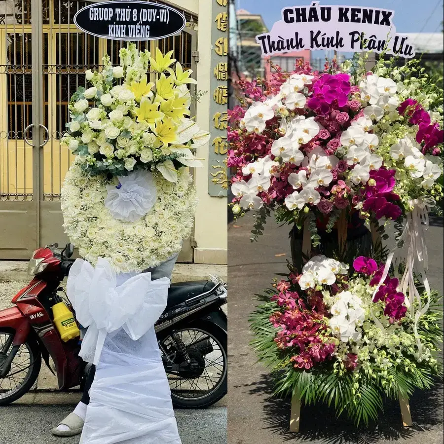 Vòng hoa đám tang tại Chí Minh