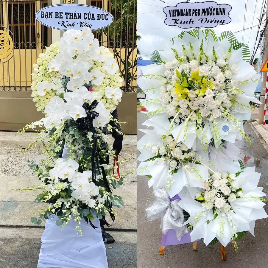 Đặt vòng hoa đám tang Chợ Quán theo thông tin lễ